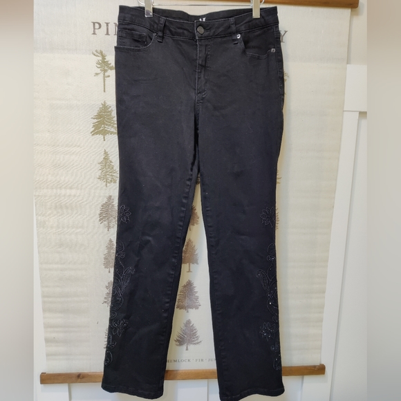 Melanie Lyne Embellished Black Denim - 8 - Picture 4 of 9